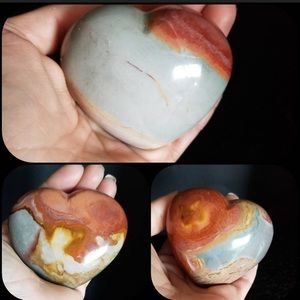 Natural jasper sea stone heart